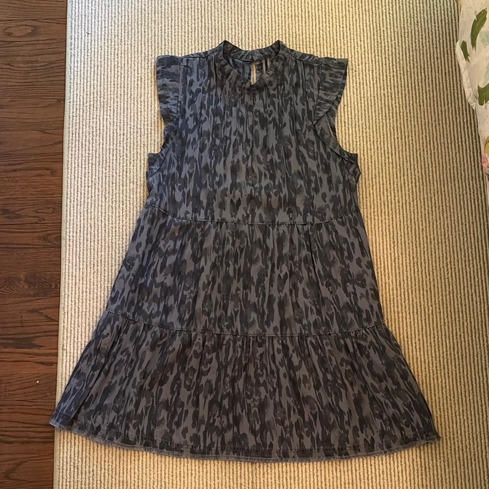 Anthropologie Blue Sleeveless Dress